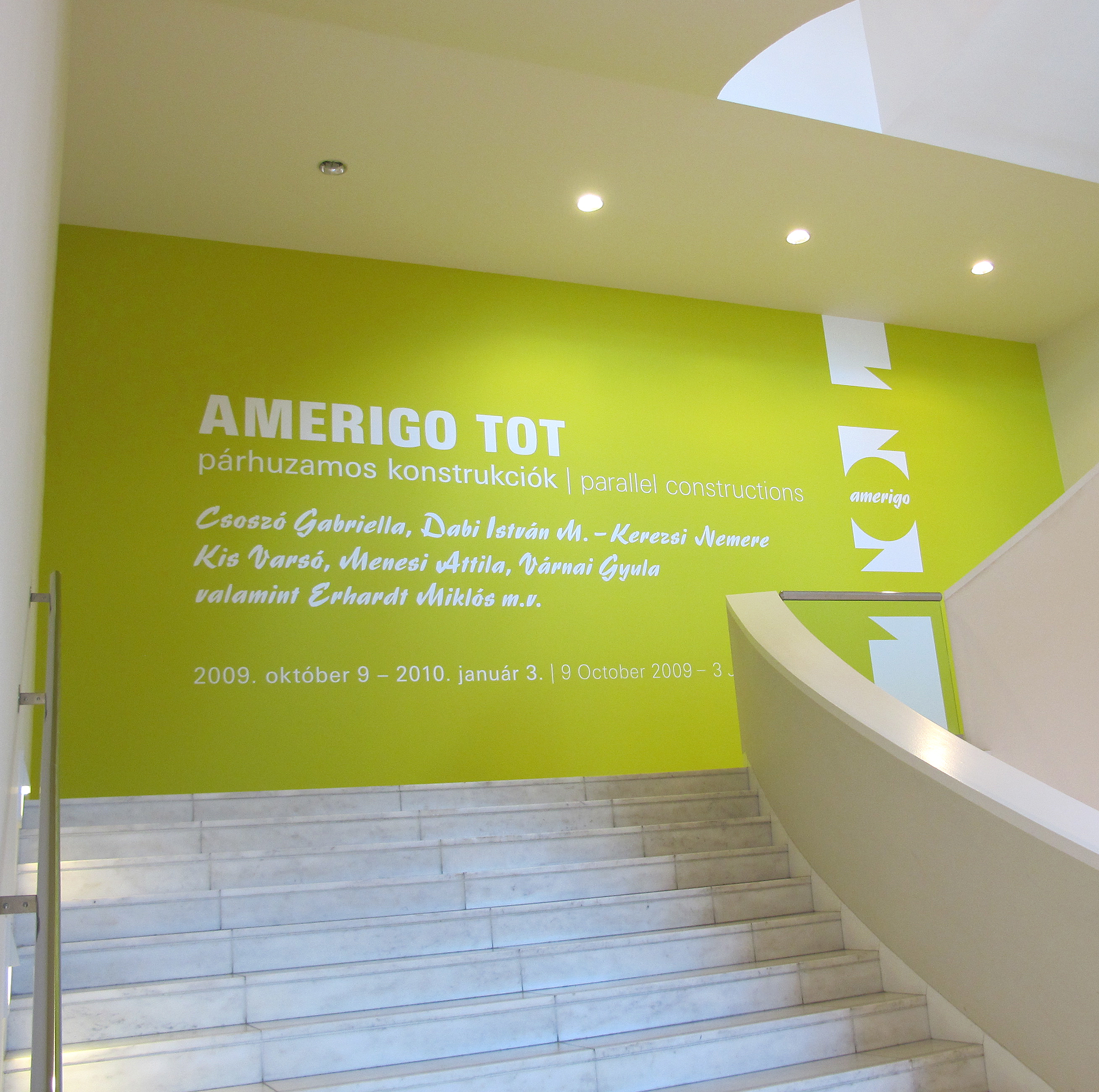 Amerigo Tot, Ludwig Múzeum, kiállítási arculat