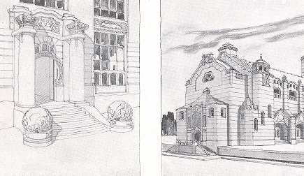 V�ZLAT A M�TEREM-B�RH�Z KAPUJ�HOZ - - - TEMPLOM-R�SZLET <BR>KANN GYULA RAJZA