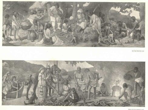 K�KORSZAK, BRONZKORSZAK L�SCHINGER HUG� FALFESTM�NYEI A P�CSI M�ZEUMBAN