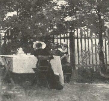 KERTI JELENET, 1896 FERENCZY K�ROLY OLAJFESTM�NYE