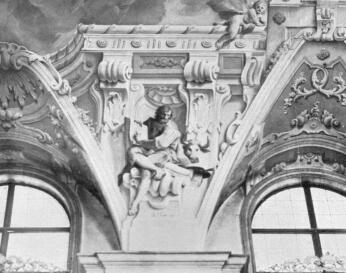 LUK�CS EVANGELISTA MENNYEZETFESTM�NY A GY�RI BENC�S TEMPLOMBAN