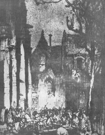 A NEMZETI SZALON T�LI KI�LL�T�S�B�L A N�TRE DAME LA RICHE TOURSBAN FRANK BRANGWYN R�ZKARCA