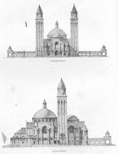 A FERENCZ J�ZSEF JUBILEUMI TEMPLOM ELS� D�JAT NYERT P�LYATERVE. LECHNER �D�N M�VE