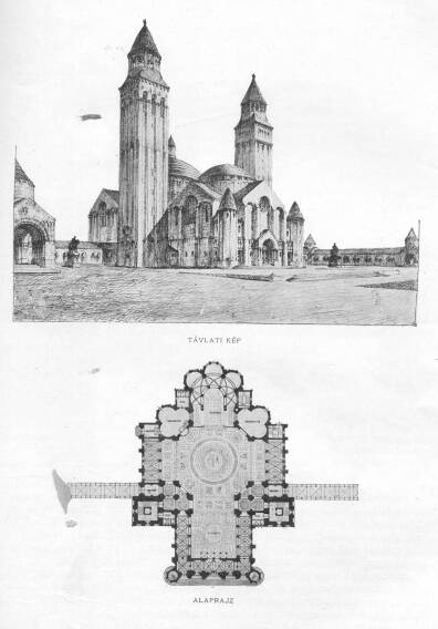 A FERENCZ J�ZSEF JUBILEUMI TEMPLOM ELS� D�JAT NYERT P�LYATERVE. LECHNER �D�N M�VE