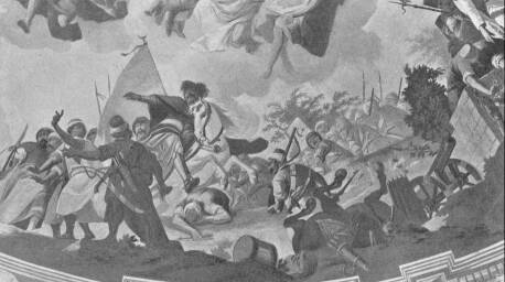 A SZIGETV�RI PL�B�NIATEMPLOM KUPOLAFESTM�NY�NEK R�SZLETE DORFMEISTER FRESK�JA