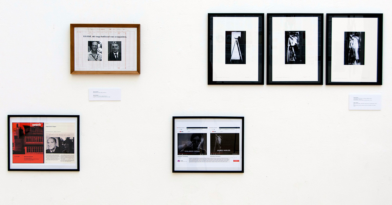 Balra, fenn / Left, up: Eperjesi Ágnes: Két férfi, 2015. Fotók, kollázs, 30x40 cm / Ágnes Eperjesi: Two Men, 2015. Photos, collage, 30x40 cm