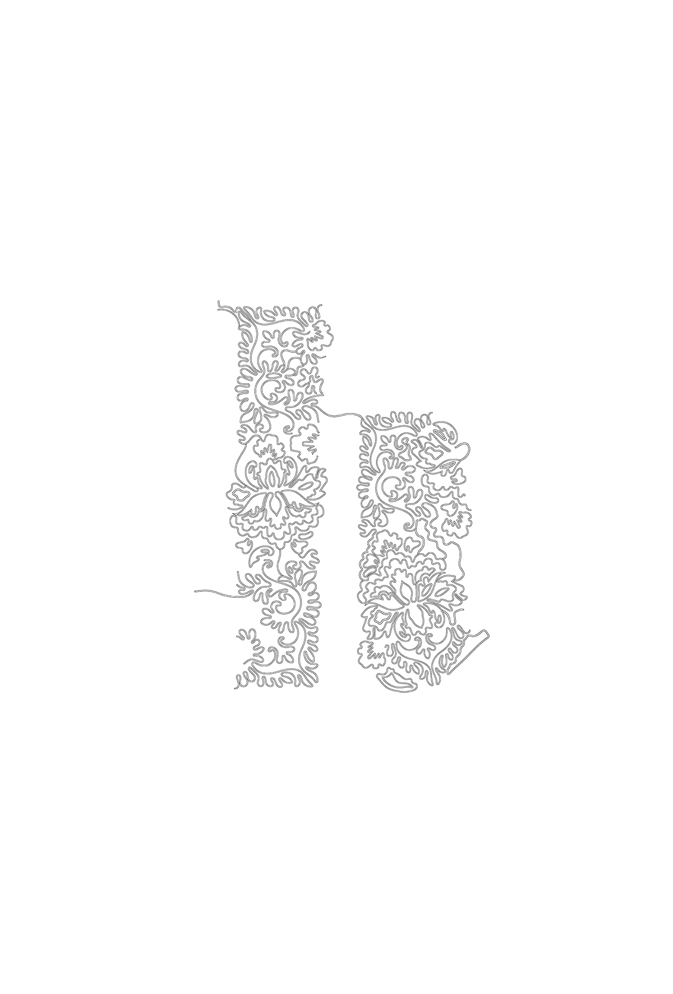 Ogaki Typeface Digital Lacework