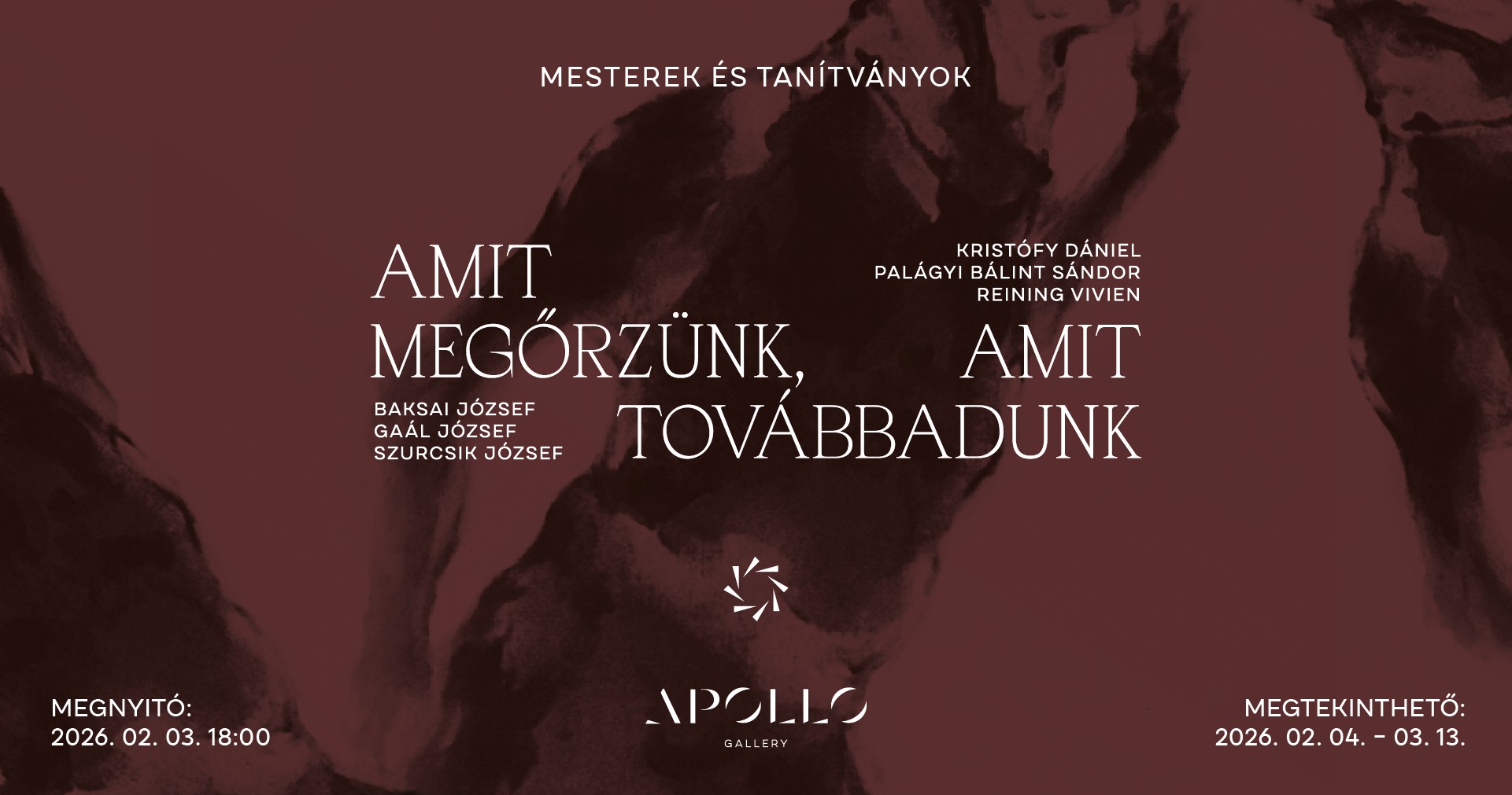 Amit megőrzünk, amit továbbadunk címmel mesterek és tanítványok kiállítása nyílik 