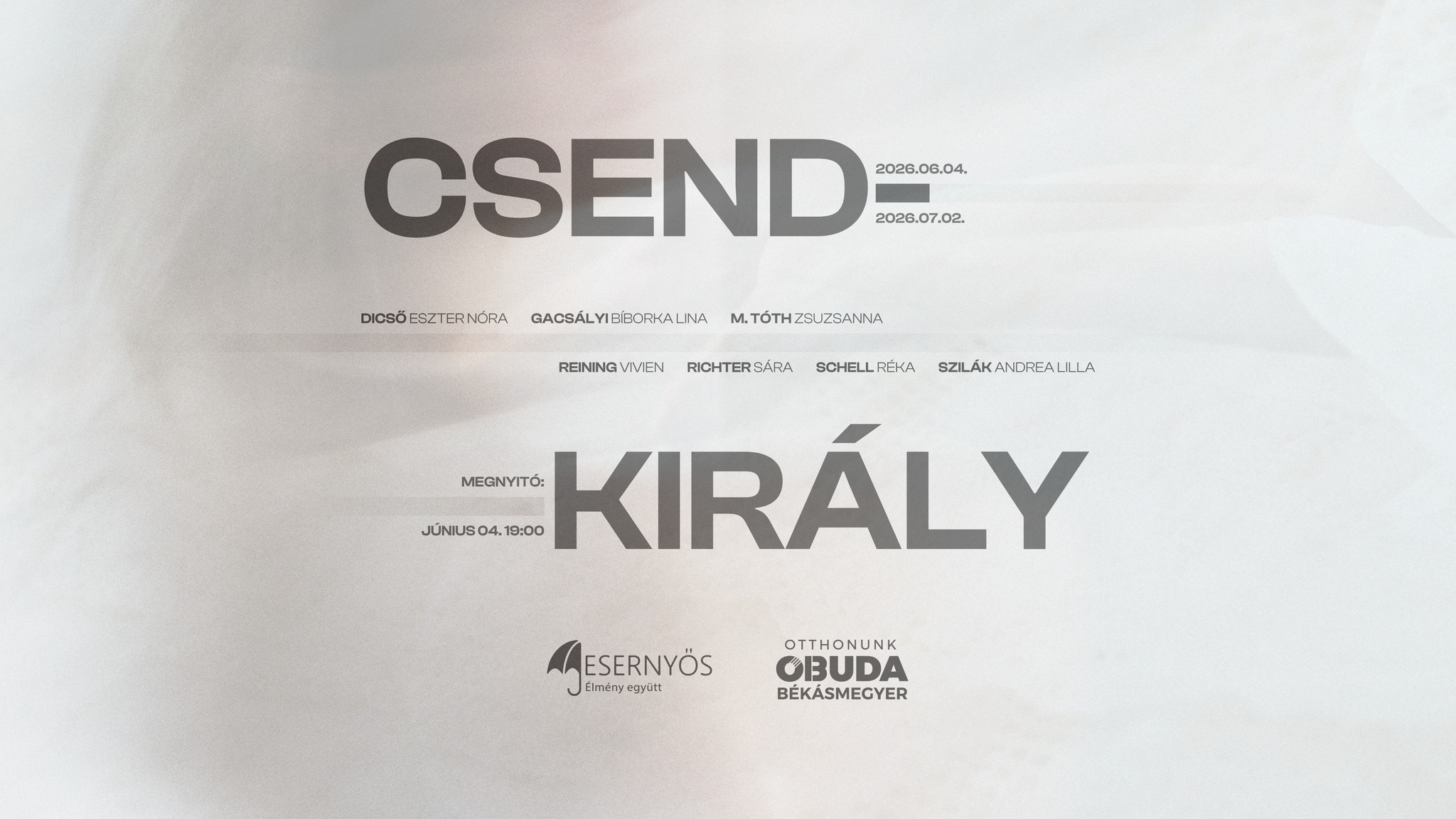 Csendkirály címmel nyílik hallgatóink és munkatársaink kiállítása az Esernyős Galériában