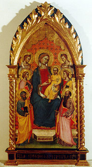 Nicco di Pietro Gerini: Trónoló Mária szentekkel